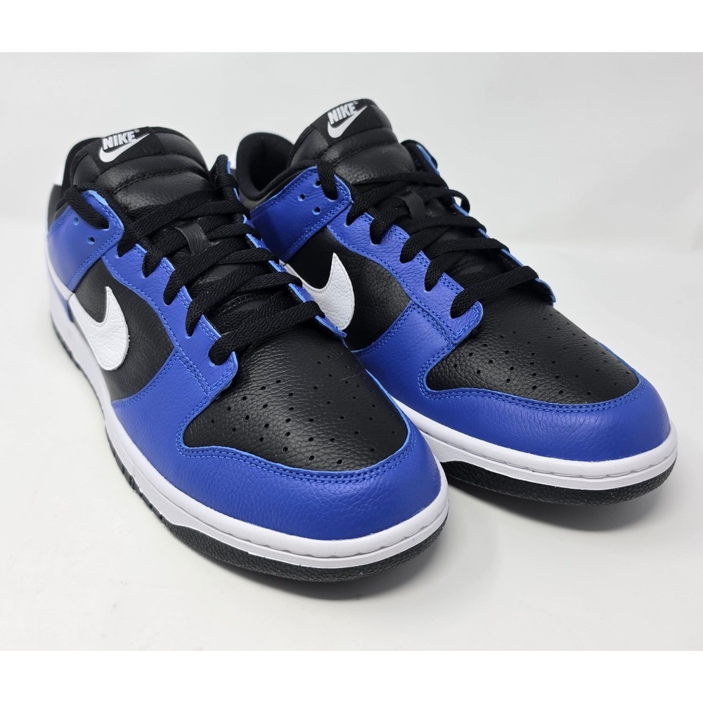 Nike Dunk Low By You Men's 13 Black Hyper Royal Blue White Leather FN0569-900